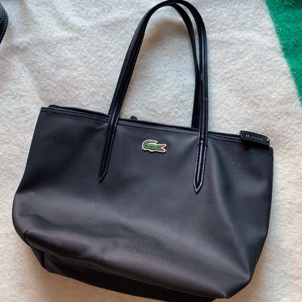 Small Black Lacoste Tote